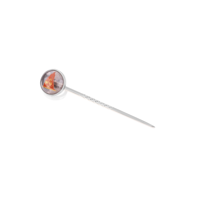 Crystal Intaglio Flag Tie Pin