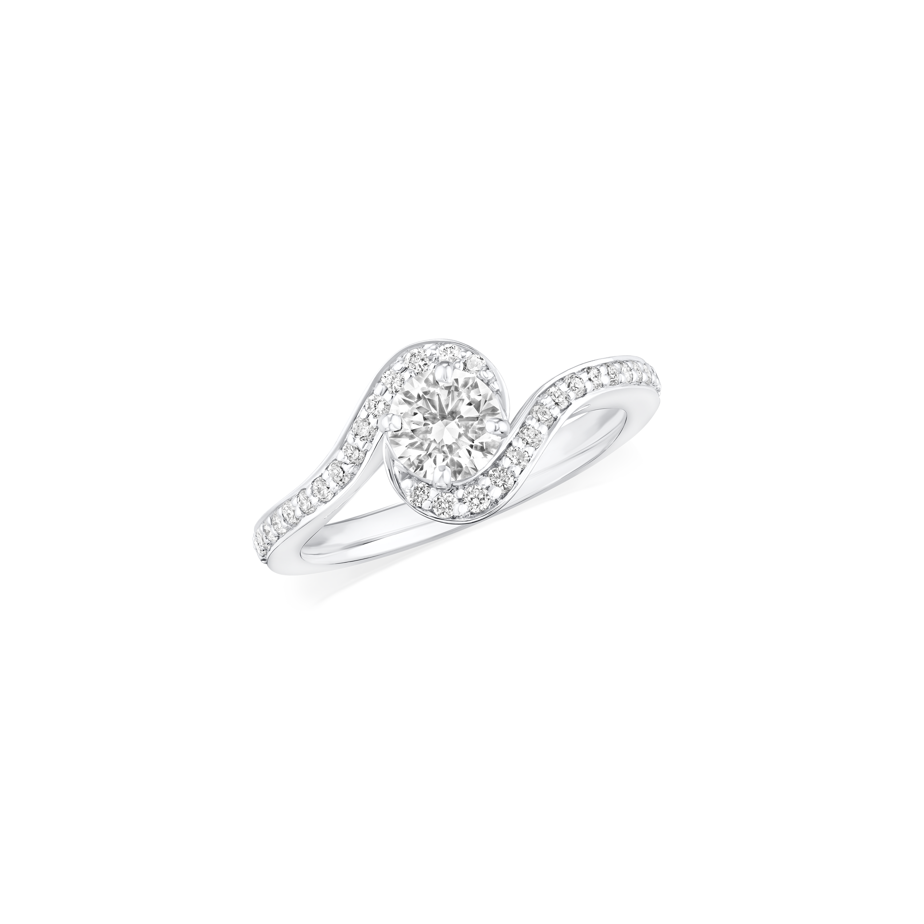Diamond Crossover Ring