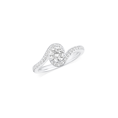 Diamond Crossover Ring