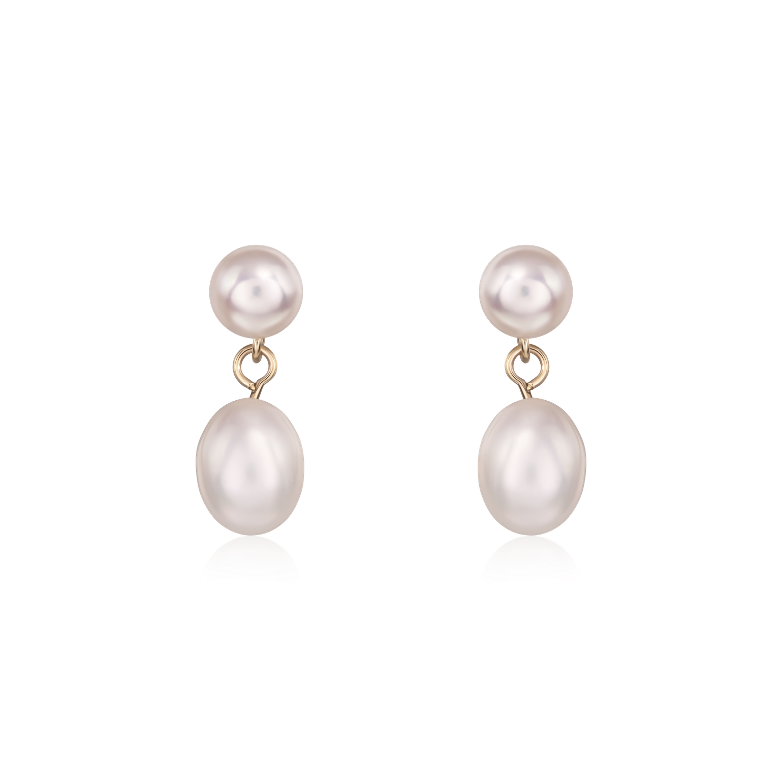 9ct Yellow Gold Pearl Drop Earrings – G Collins & Sons