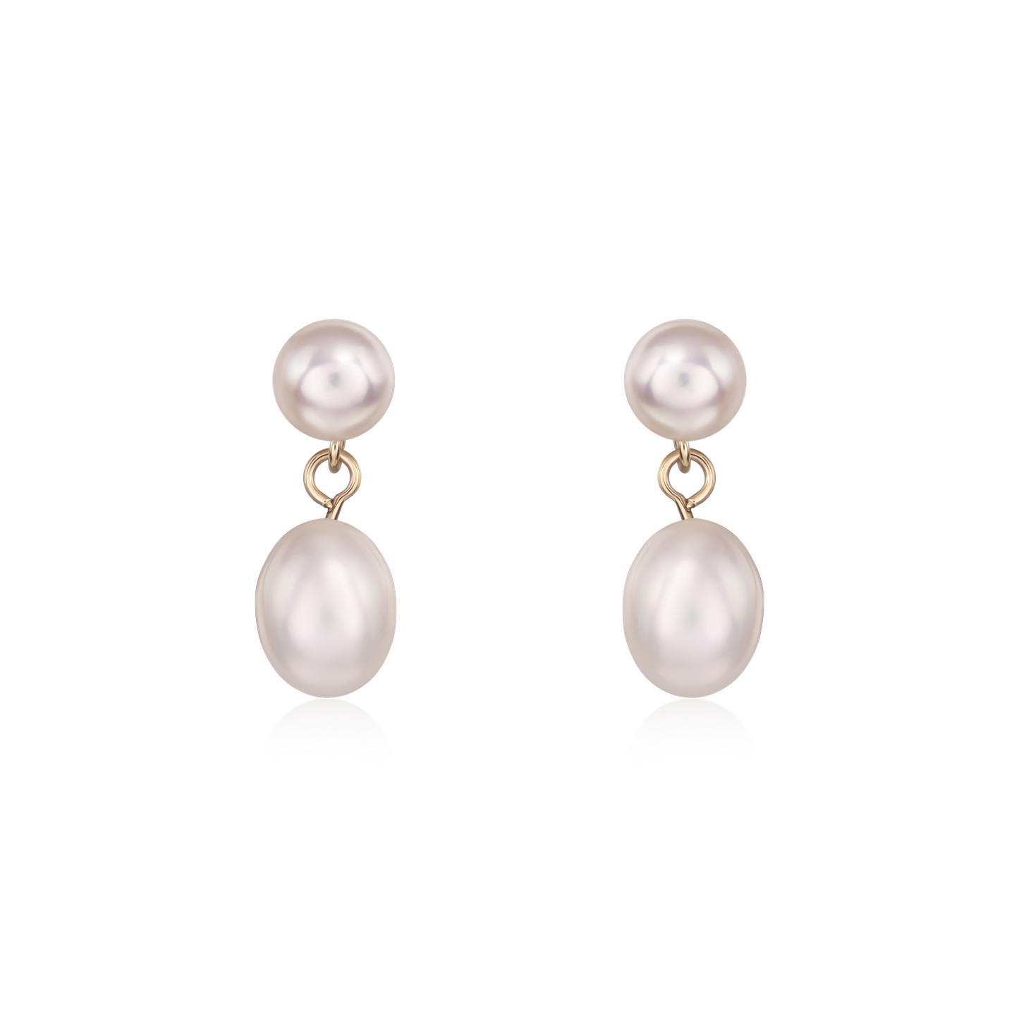 9ct Yellow Gold Pearl Drop Earrings