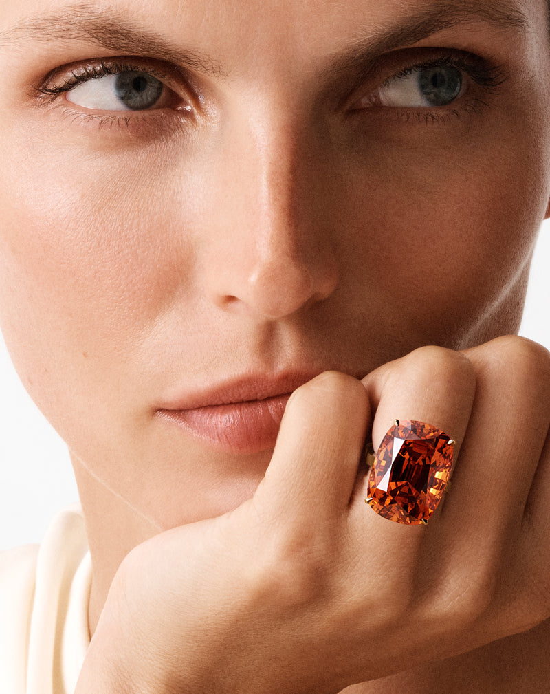 36.77ct Spessartite Mandarin Garnet Ring