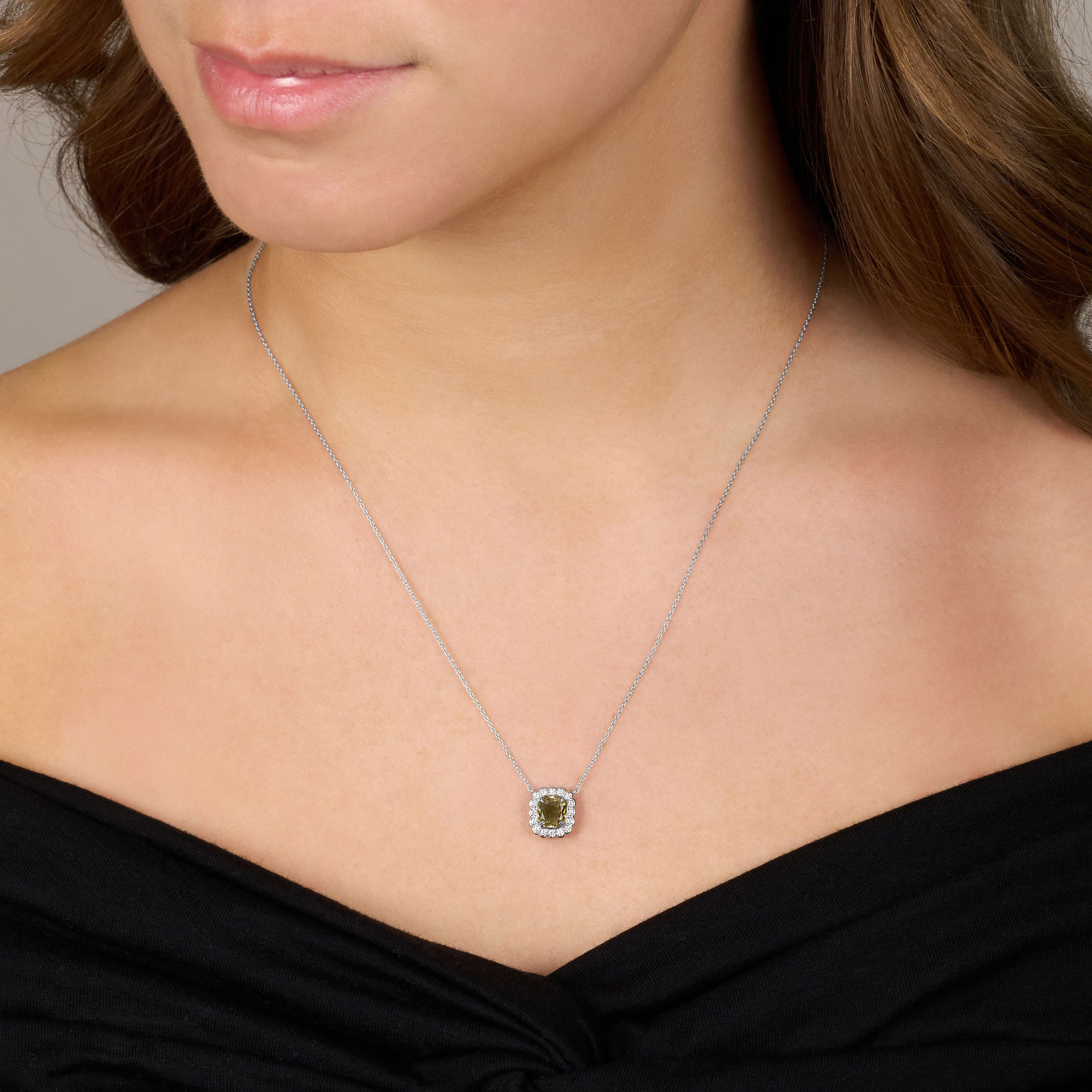 1.62cts Natural Fancy Green Diamond Pendant