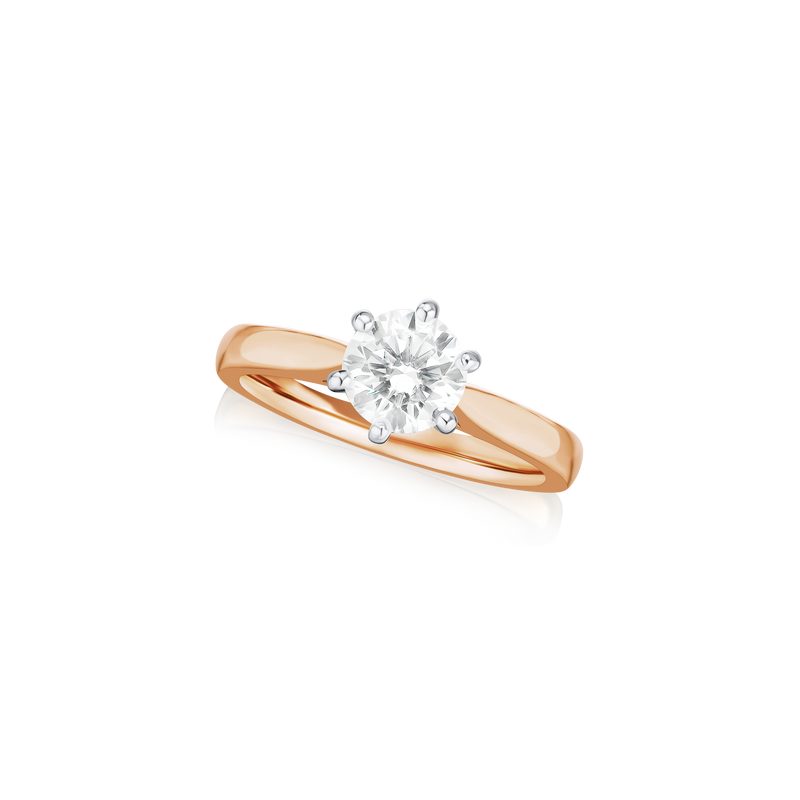 1.01cts 18ct Rose Gold Diamond Solitaire Ring