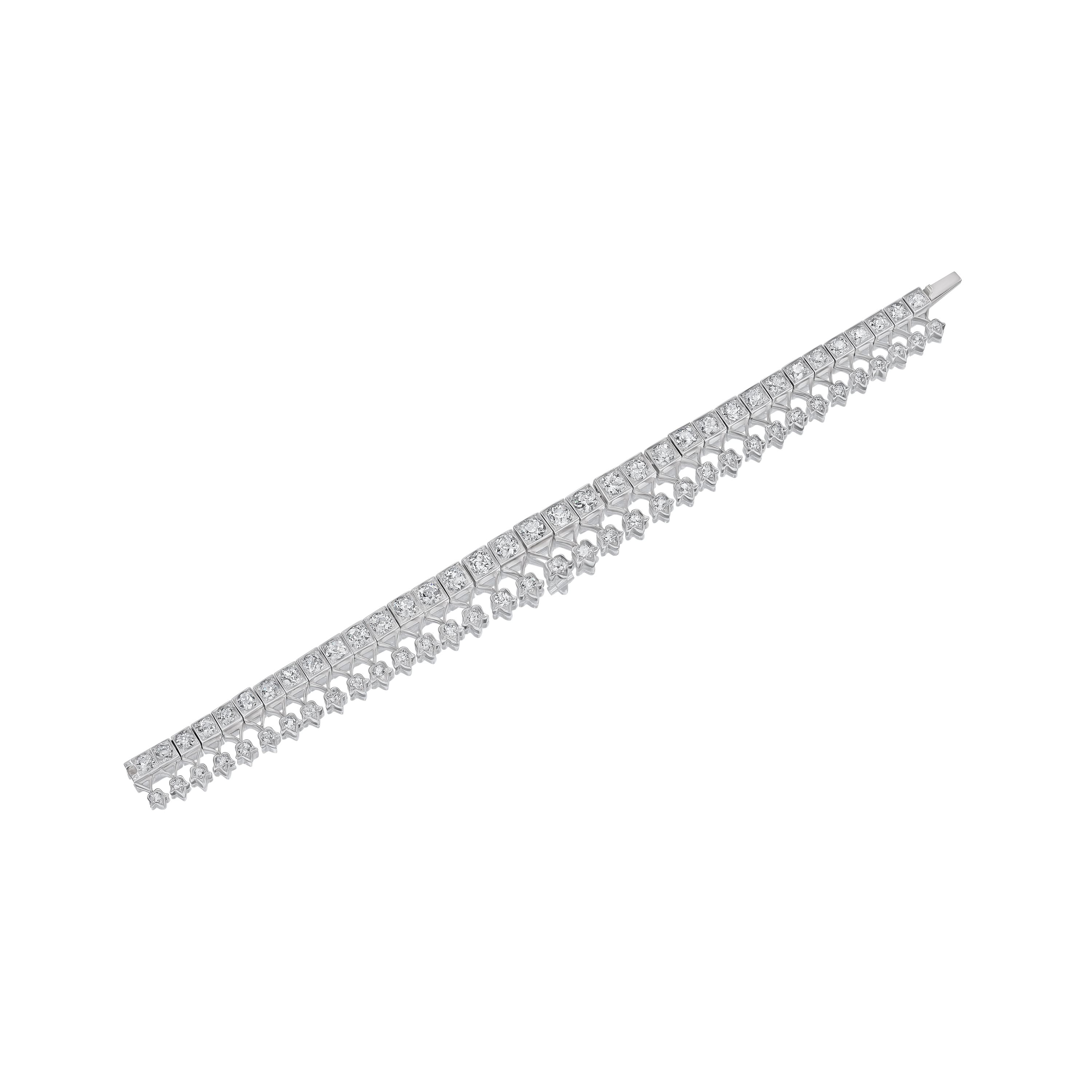 Graduated Diamond Fringe Bracelet