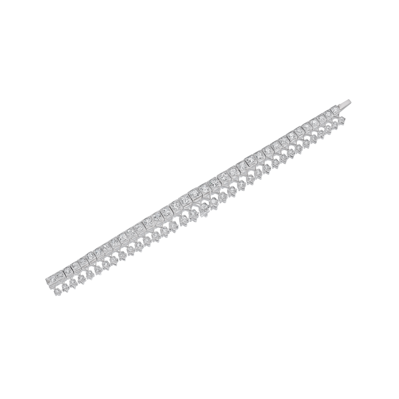 Graduated Diamond Fringe Bracelet