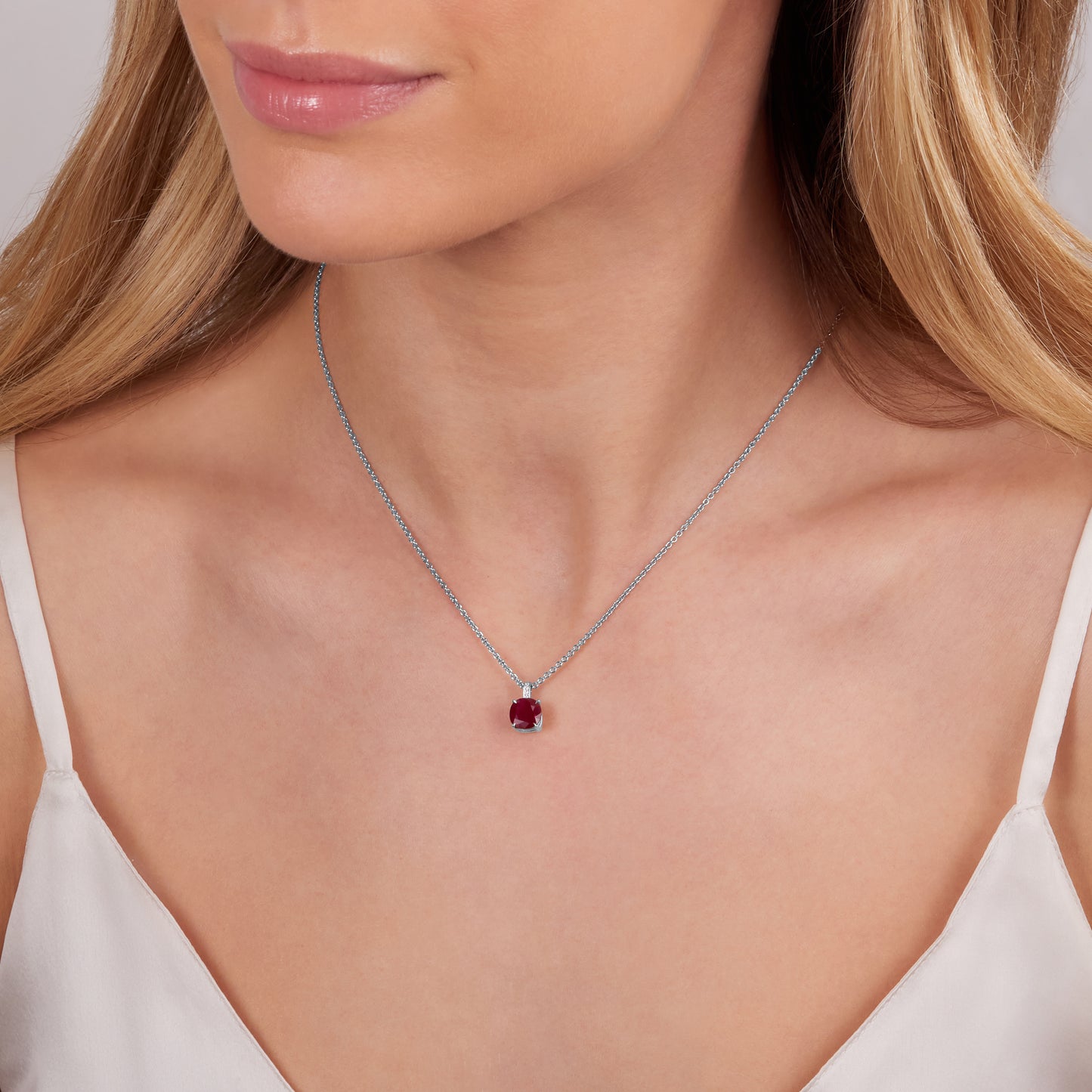 2.57cts Ruby and Diamond Pendant