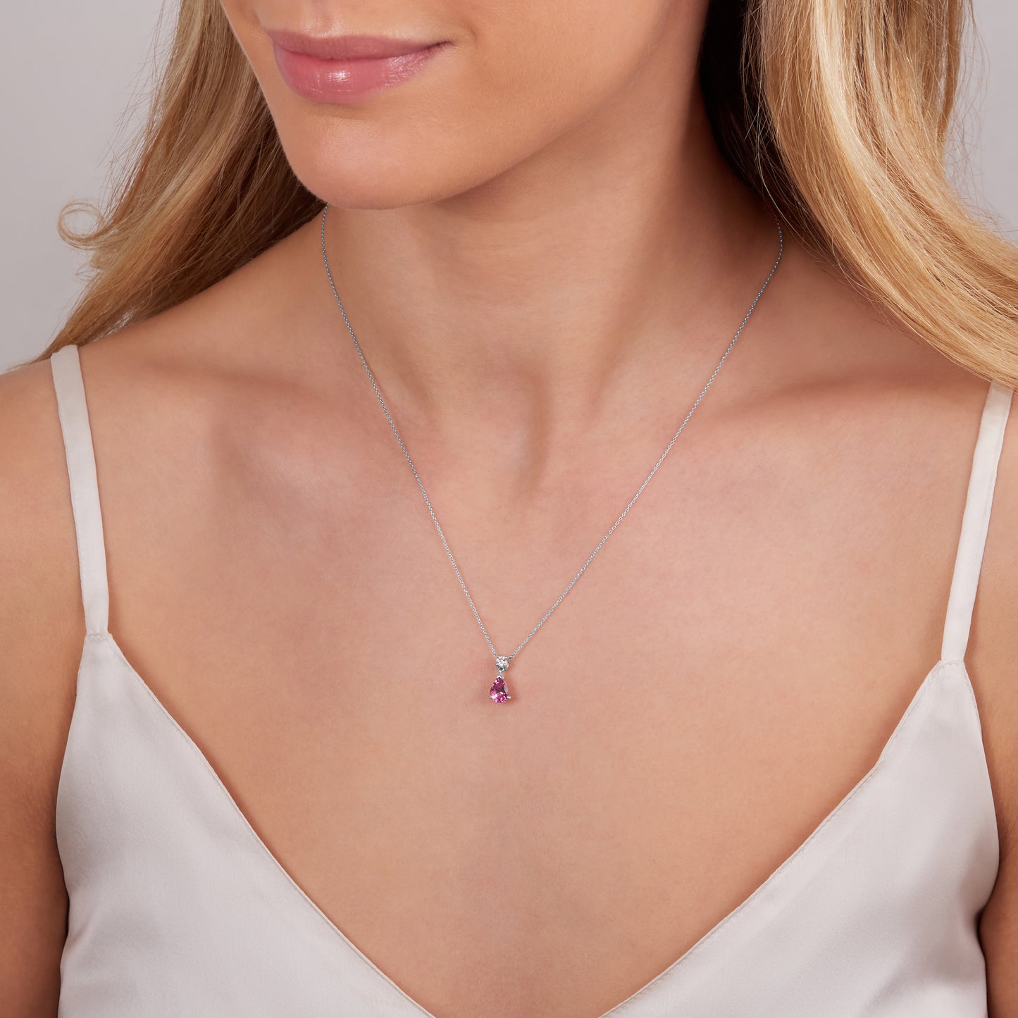 1.14cts Pink Spinel and Diamond Pendant