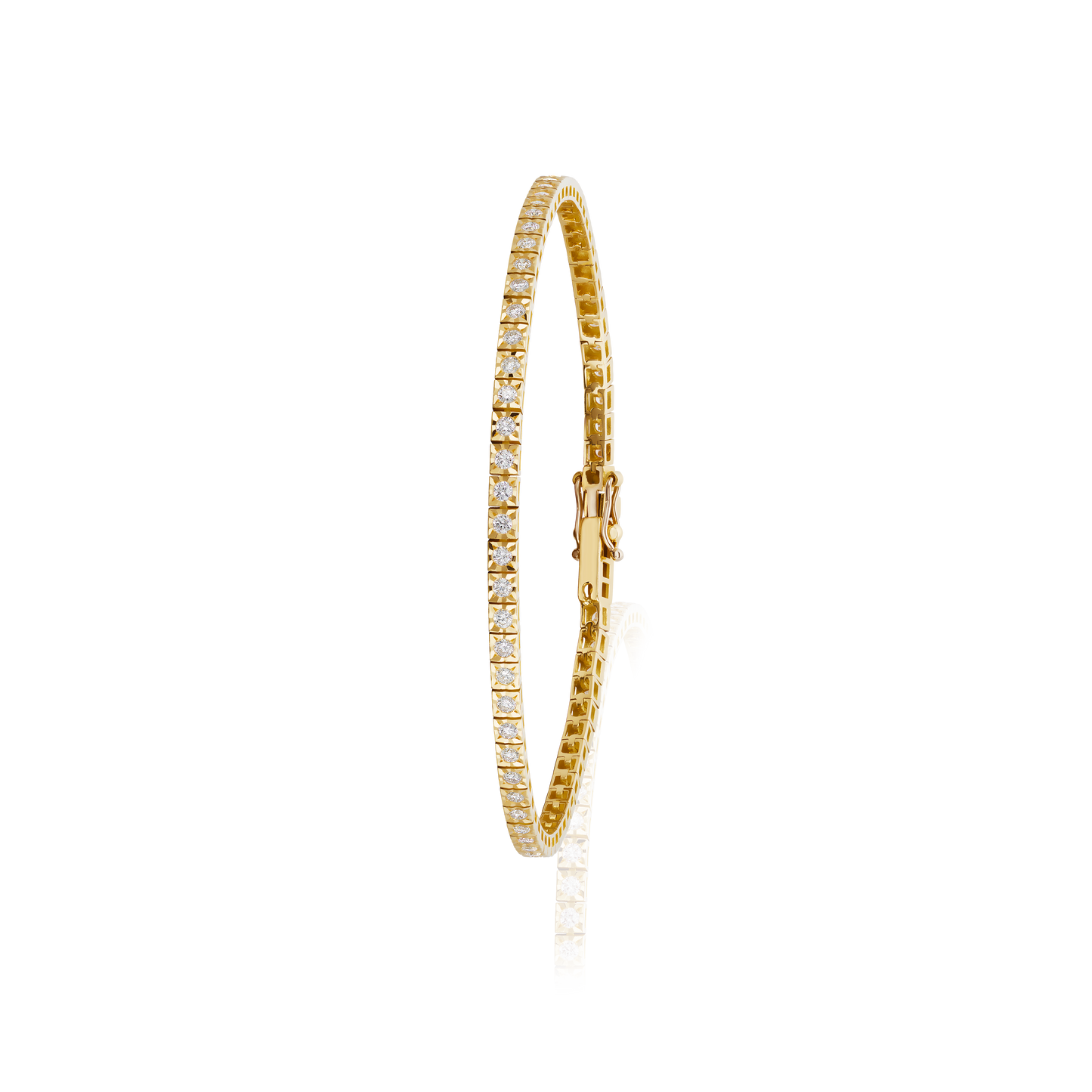 1ct Diamond Line Bracelet in 18ct Yellow Gold