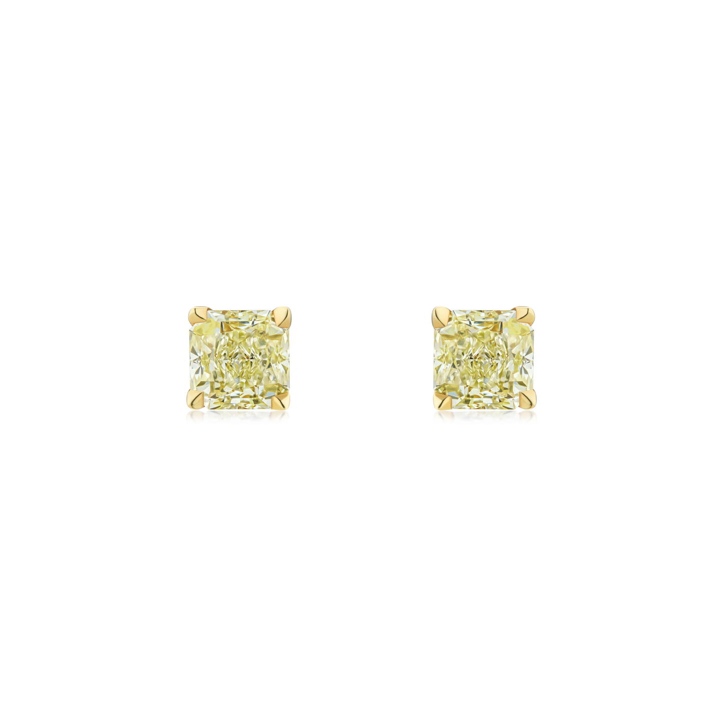 0.45ct Yellow Diamond Stud Earrings