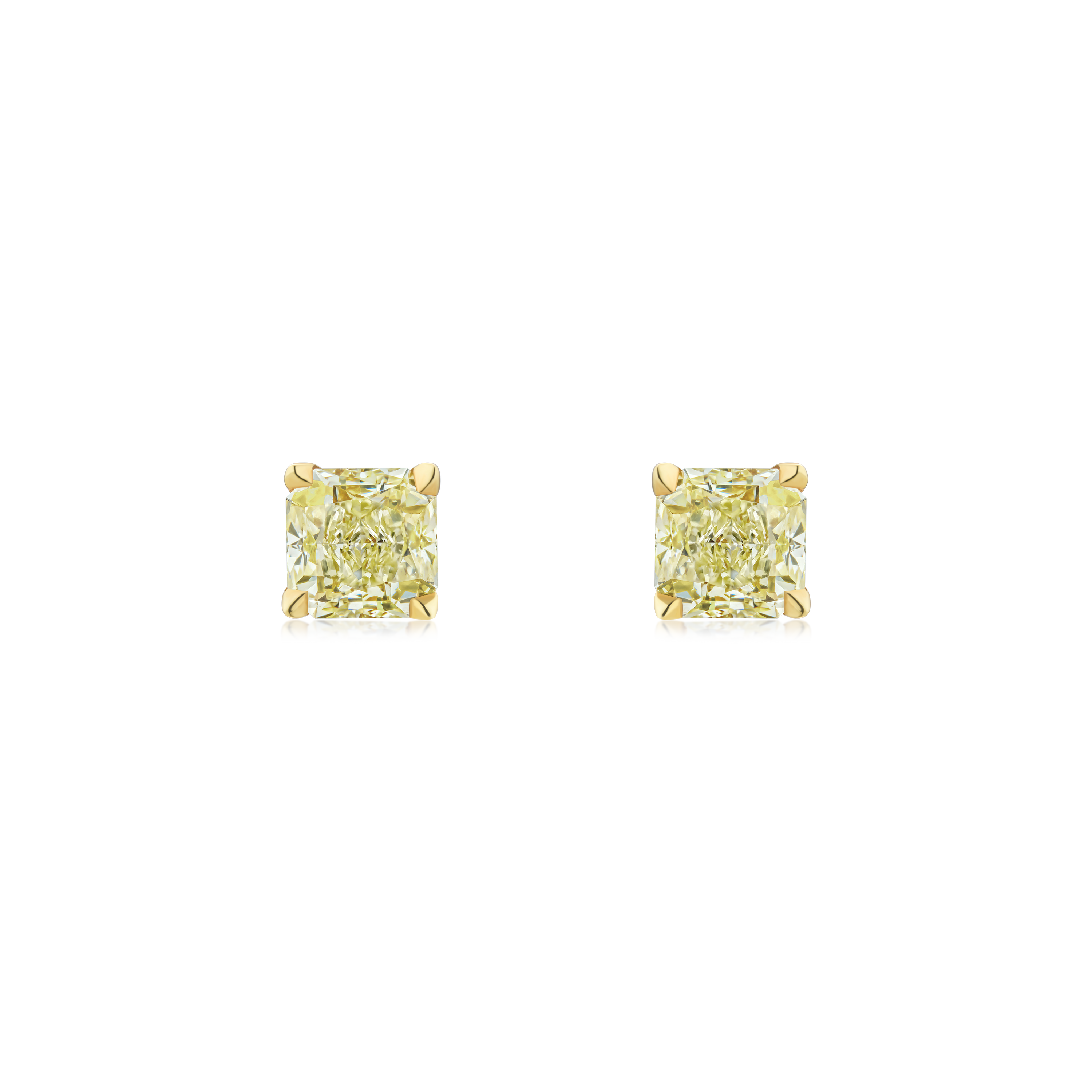 0.45ct Yellow Diamond Stud Earrings