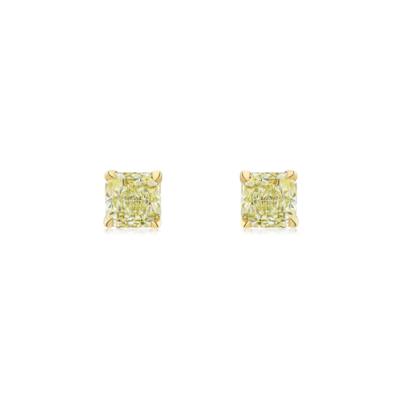 0.45ct Yellow Diamond Stud Earrings