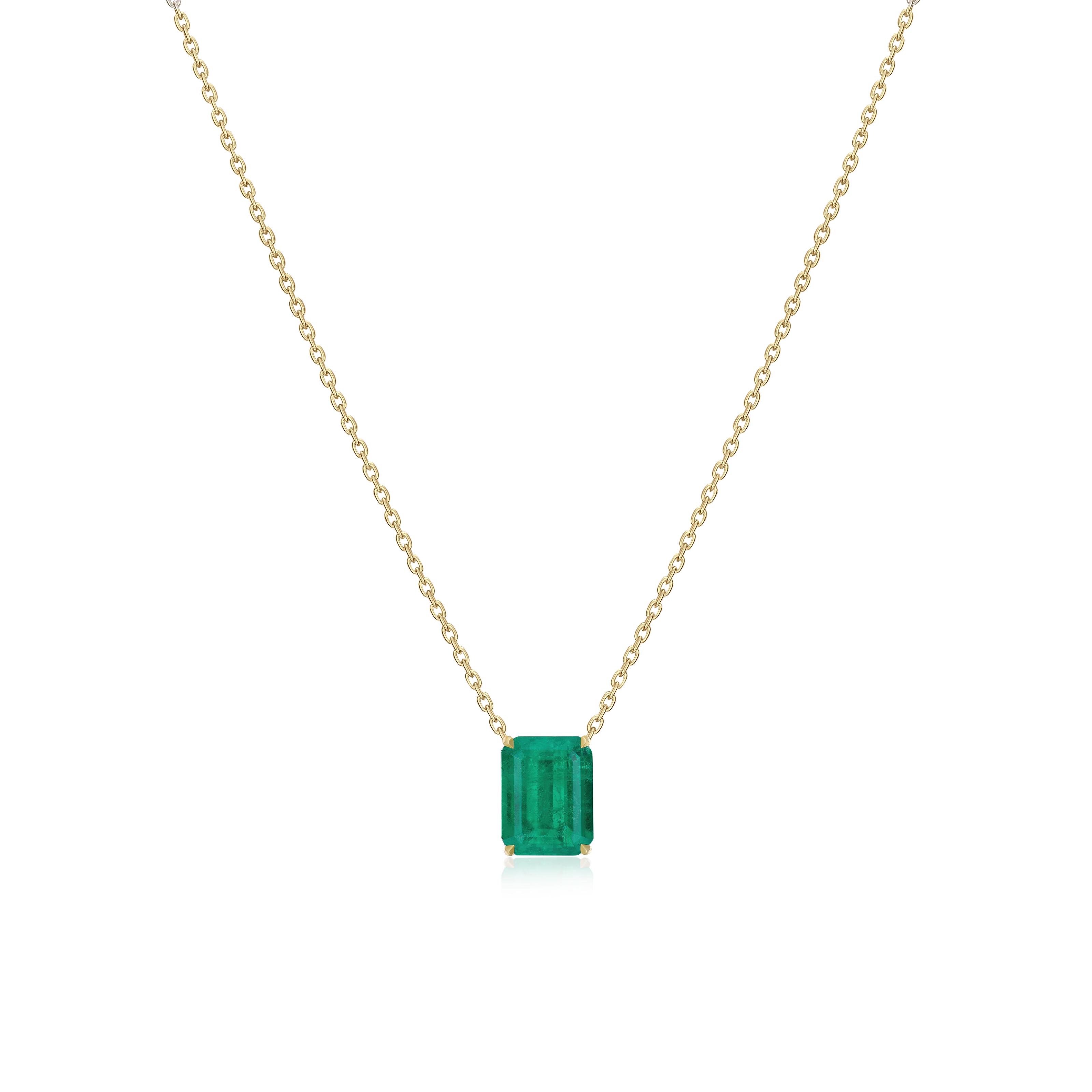 18ct Yellow Gold Emerald Pendant