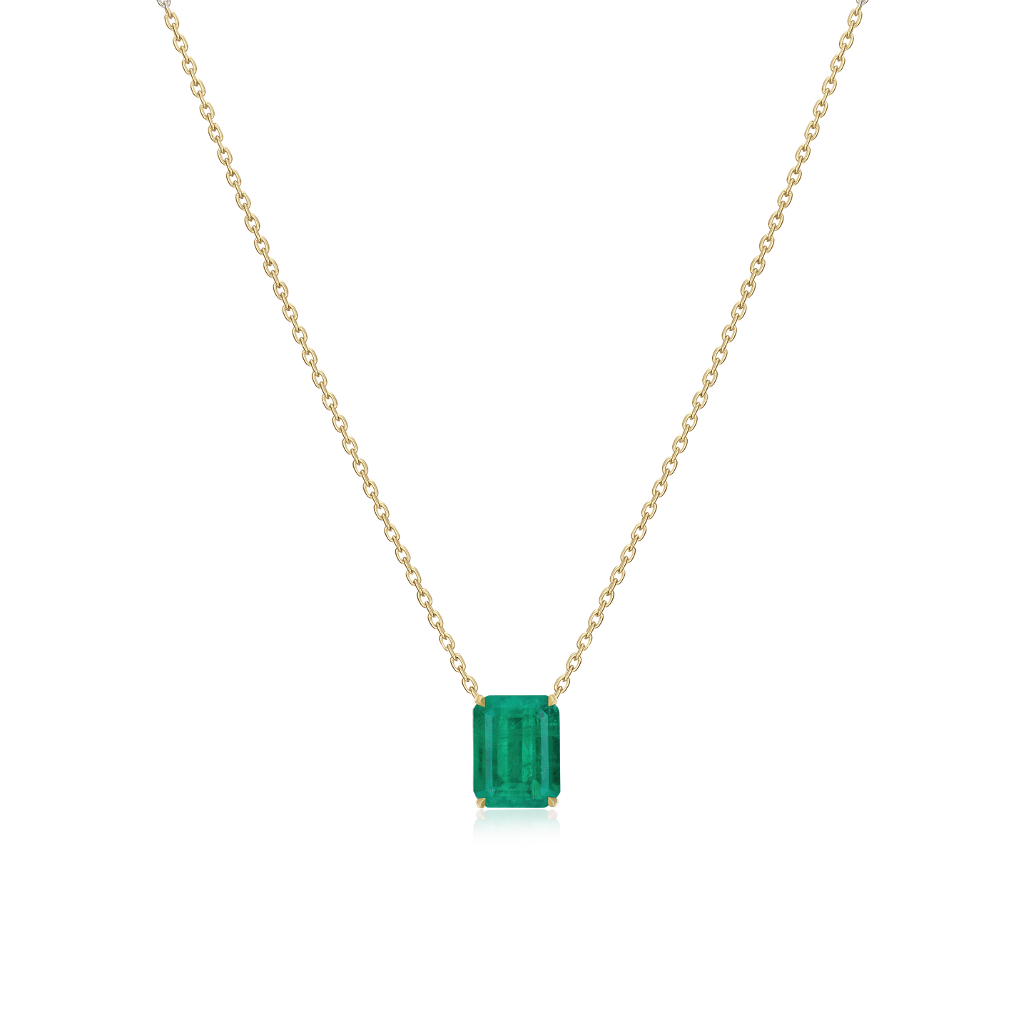 18ct Yellow Gold Emerald Pendant