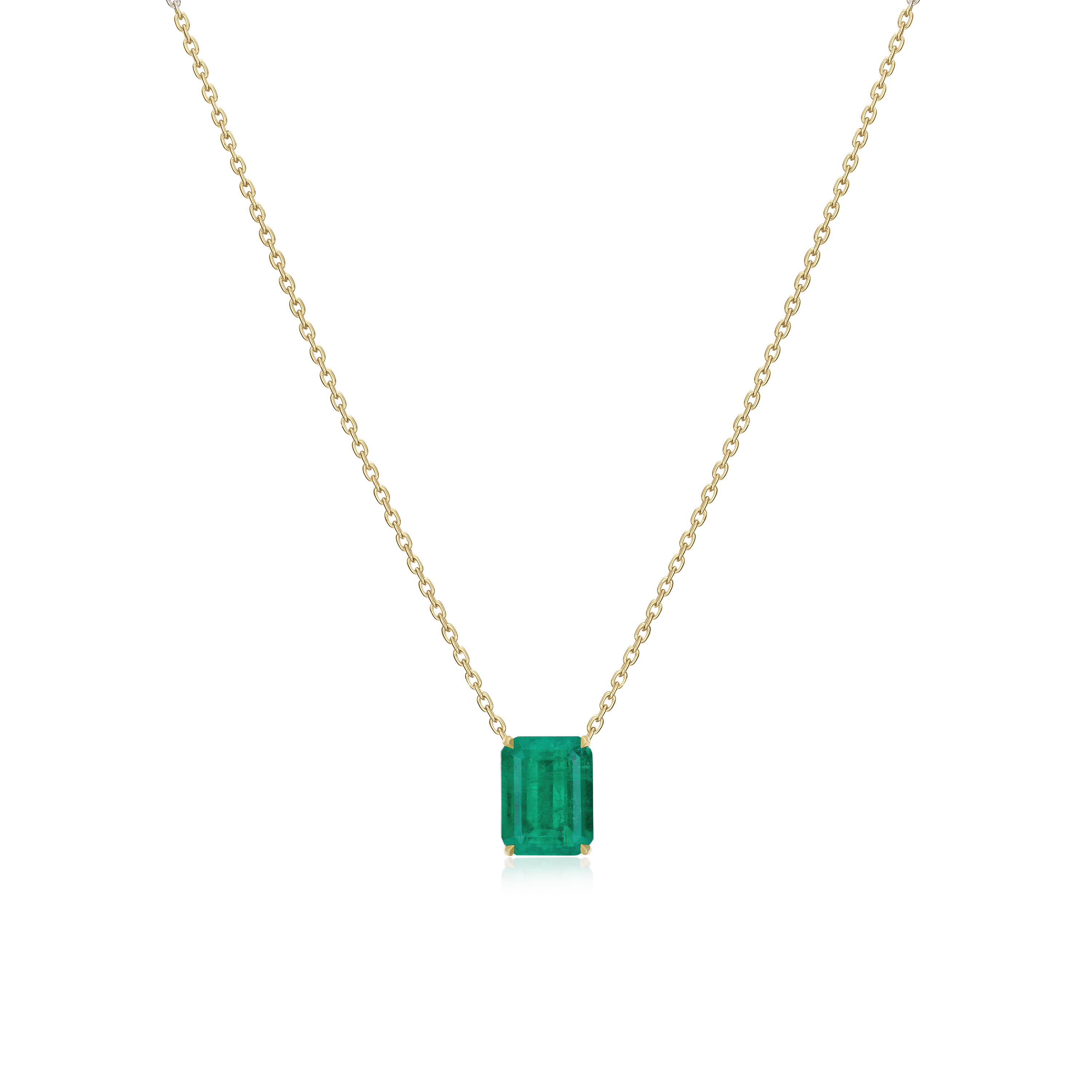 18ct Yellow Gold Emerald Pendant