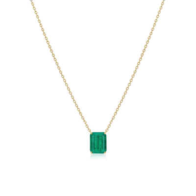 18ct Yellow Gold Emerald Pendant