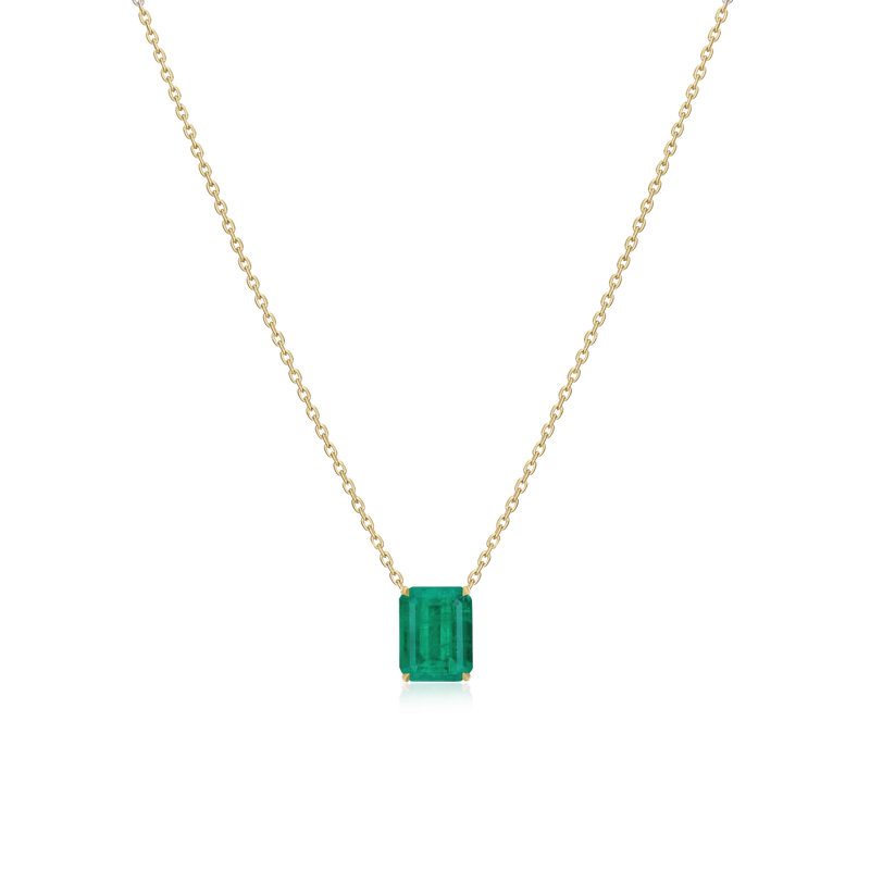 18ct Yellow Gold Emerald Pendant