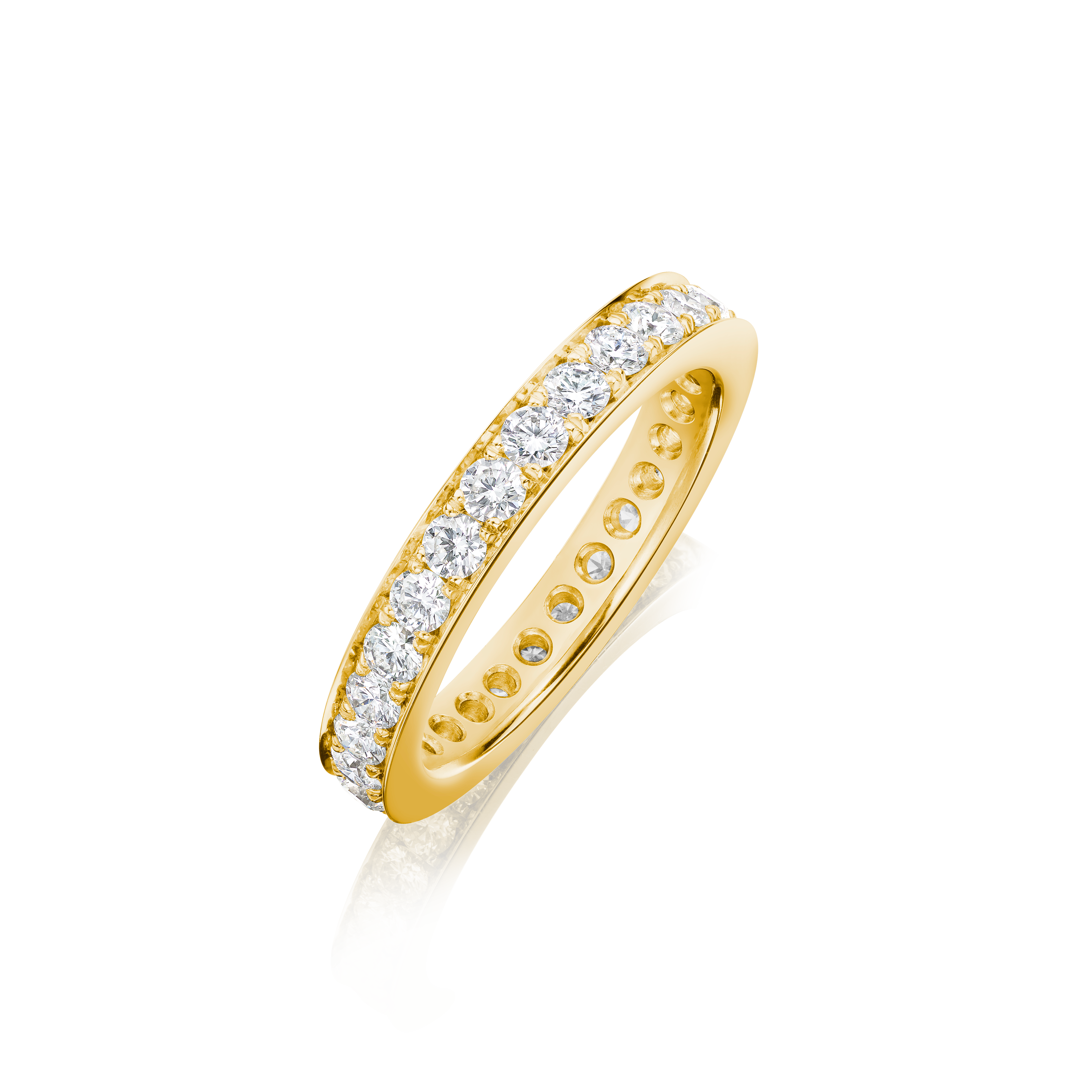 Skyline 18ct Yellow Gold Diamond Set Full Eternity Ring, 4mm