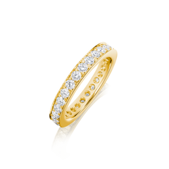 Skyline 18ct Yellow Gold Diamond Set Full Eternity Ring, 4mm
