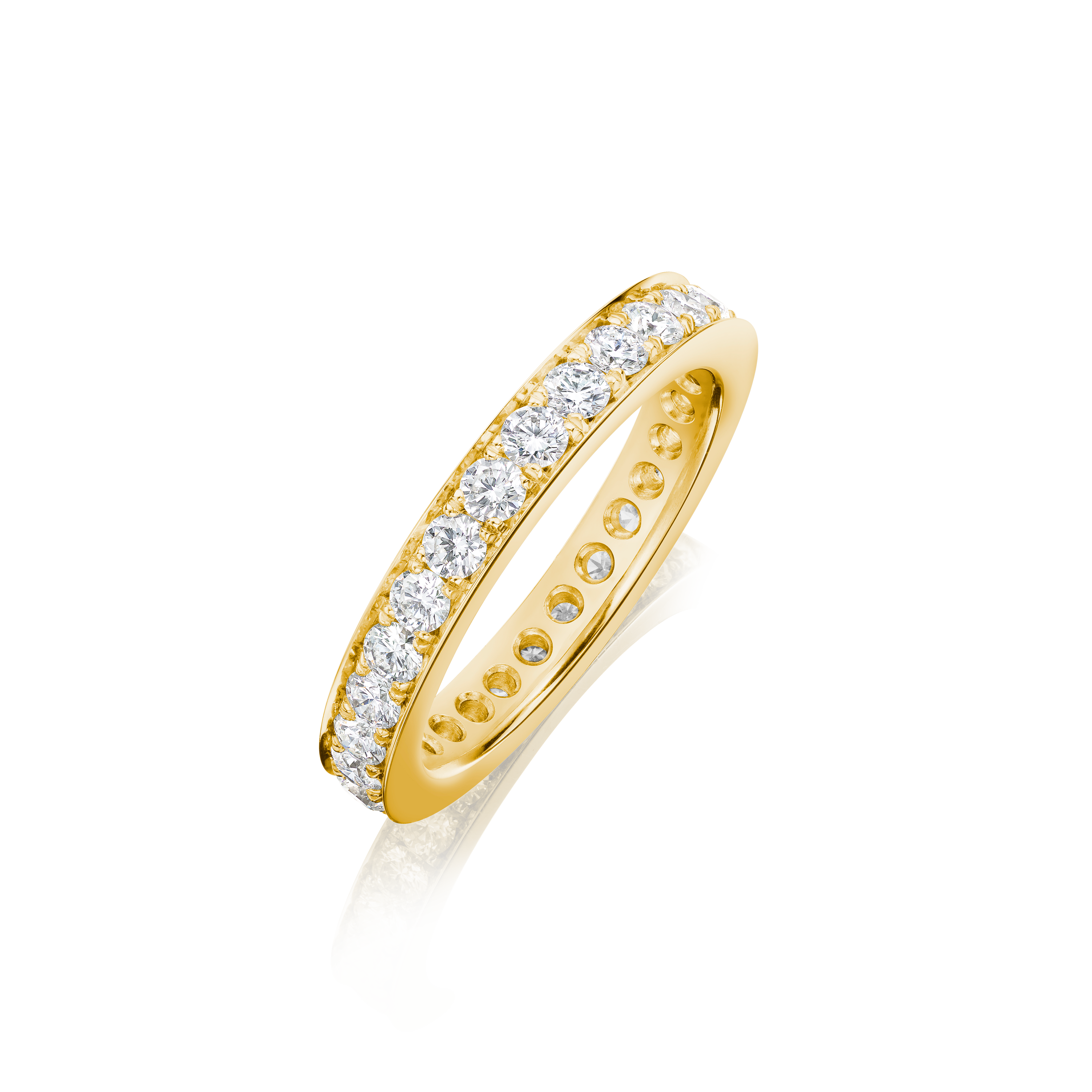 Skyline 18ct Yellow Gold Diamond Set Full Eternity Ring, 4mm
