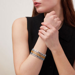 Nectar Three Row Bracelet With Yellow and White Diamonds