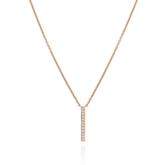 Skyline Collection 18ct Rose Gold Vertical Pendant