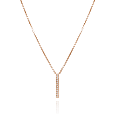 Skyline Collection 18ct Rose Gold Vertical Pendant