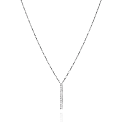 Skyline Collection Diamond Set Single Row Pendant