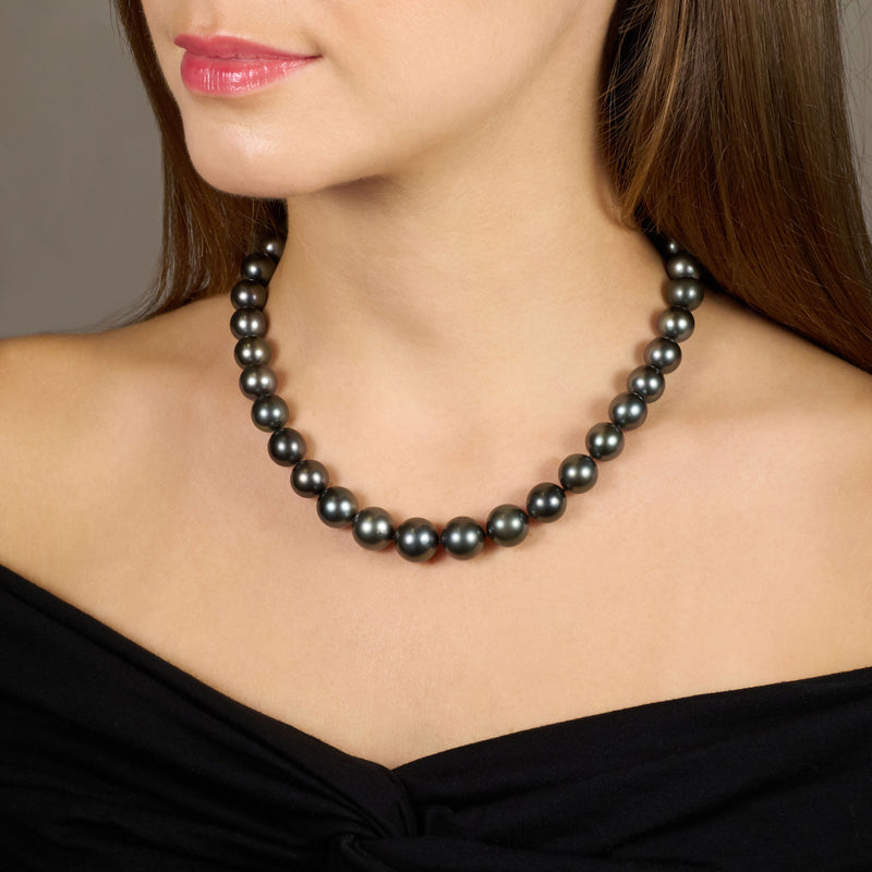 Single Row Tahitian Cultured Pearl Necklace