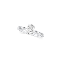 1.01ct Oval Diamond Solitaire Ring with Diamond Set Shoulders