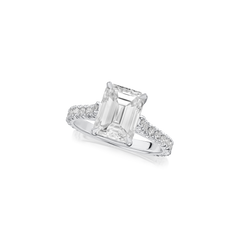 3.09cts Emerald Cut Diamond Solitaire Ring