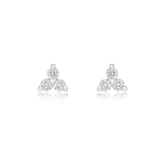 Trefoil 0.52ct Diamond Stud Earrings