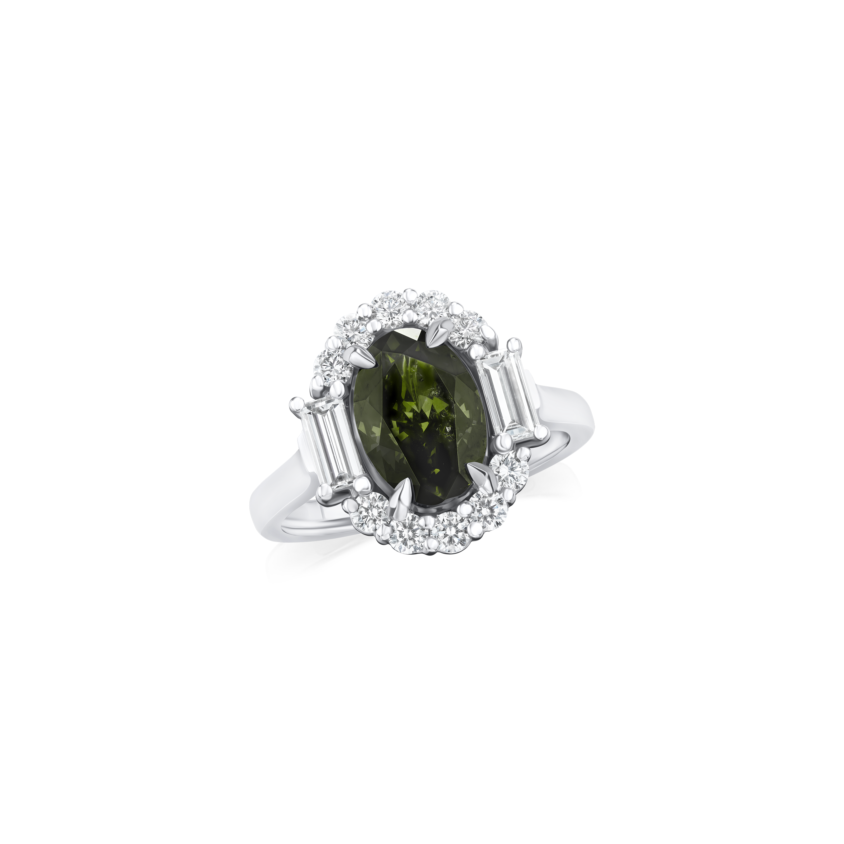 2.16ct Chameleon Diamond Cluster Ring
