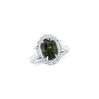 2.16ct Chameleon Diamond Cluster Ring