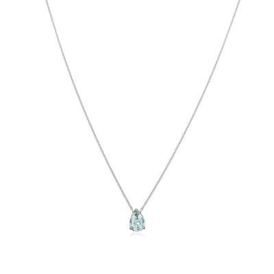 0.98ct Pear Shape Aquamarine Superfine Pendant