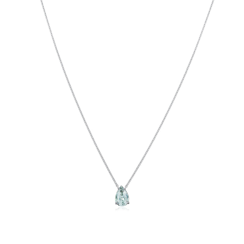 0.98ct Pear Shape Aquamarine Superfine Pendant