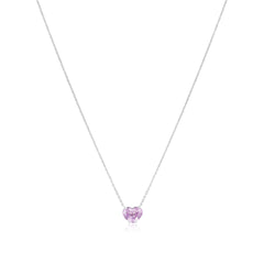 1.53cts Heart Pink Sapphire Pendant