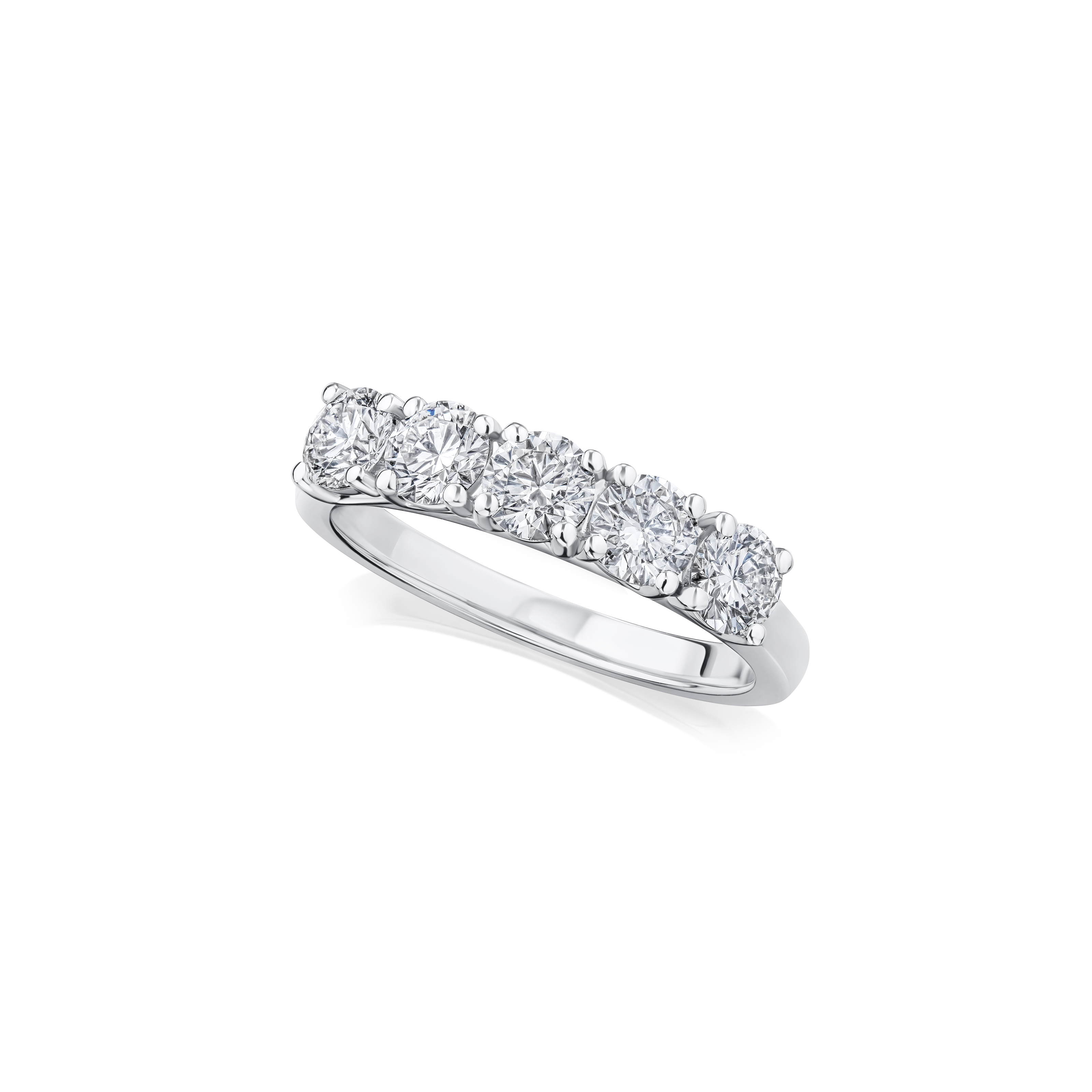 1.24ct Round Brilliant Cut Diamond Five Stone Ring