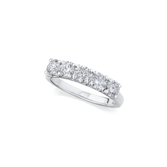 1.24ct Round Brilliant Cut Diamond Five Stone Ring