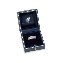 3.04ct Three Row Diamond Wave Ring
