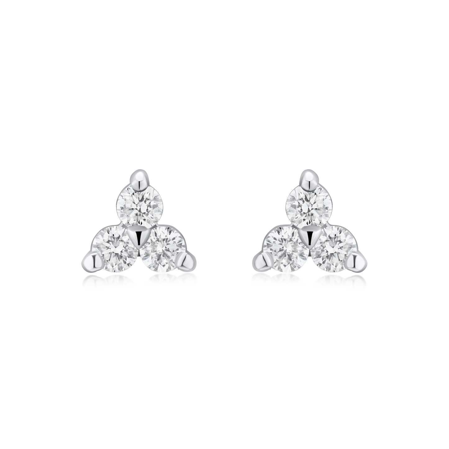 Mini Heirlooms Trefoil Diamond Earrings