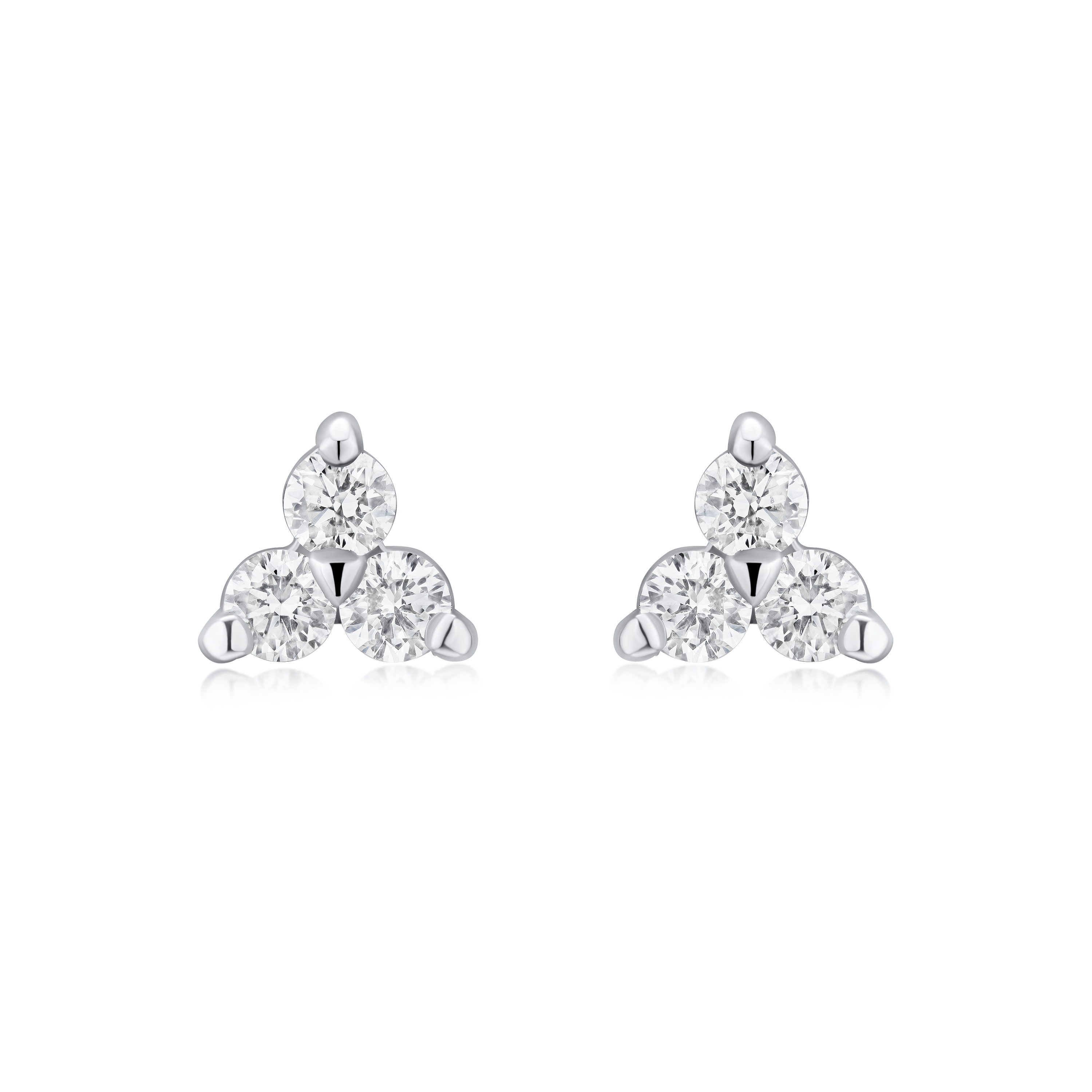 Mini Heirlooms Trefoil Diamond Earrings