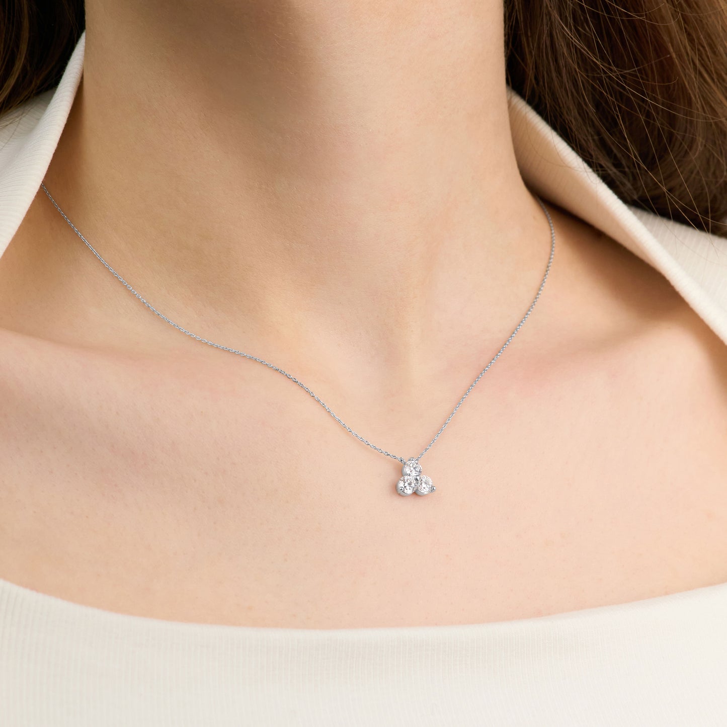 Trefoil 0.74ct Diamond Pendant