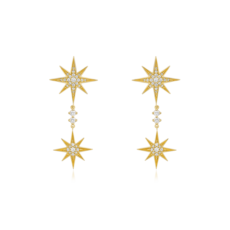 Sienna Collection 18ct Yellow Gold Diamond Drop Earrings