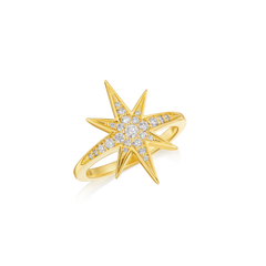 Sienna Collection 18ct Yellow Gold Diamond Set Star Ring