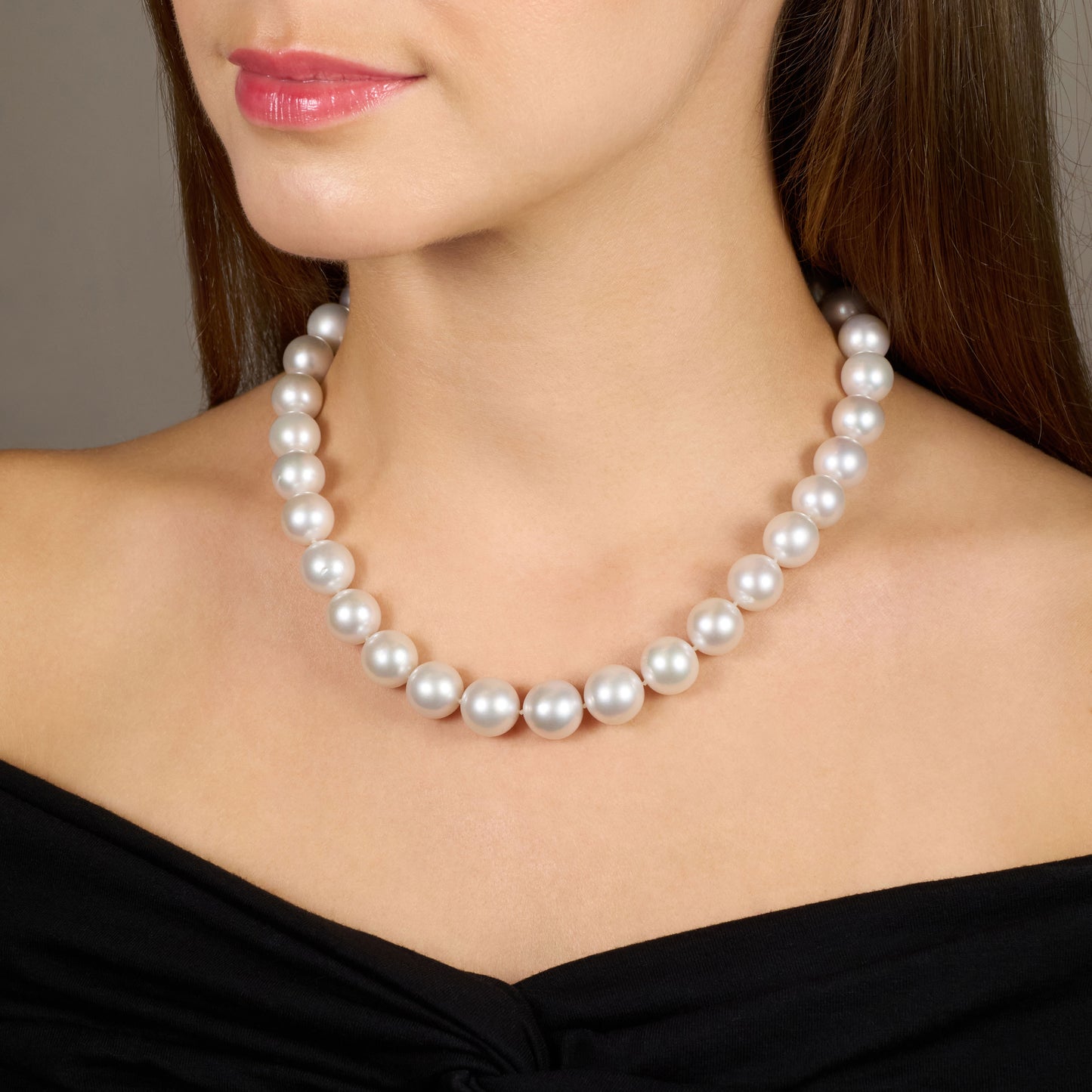 South Sea Pearl Necklace With Diamond Set Clasp