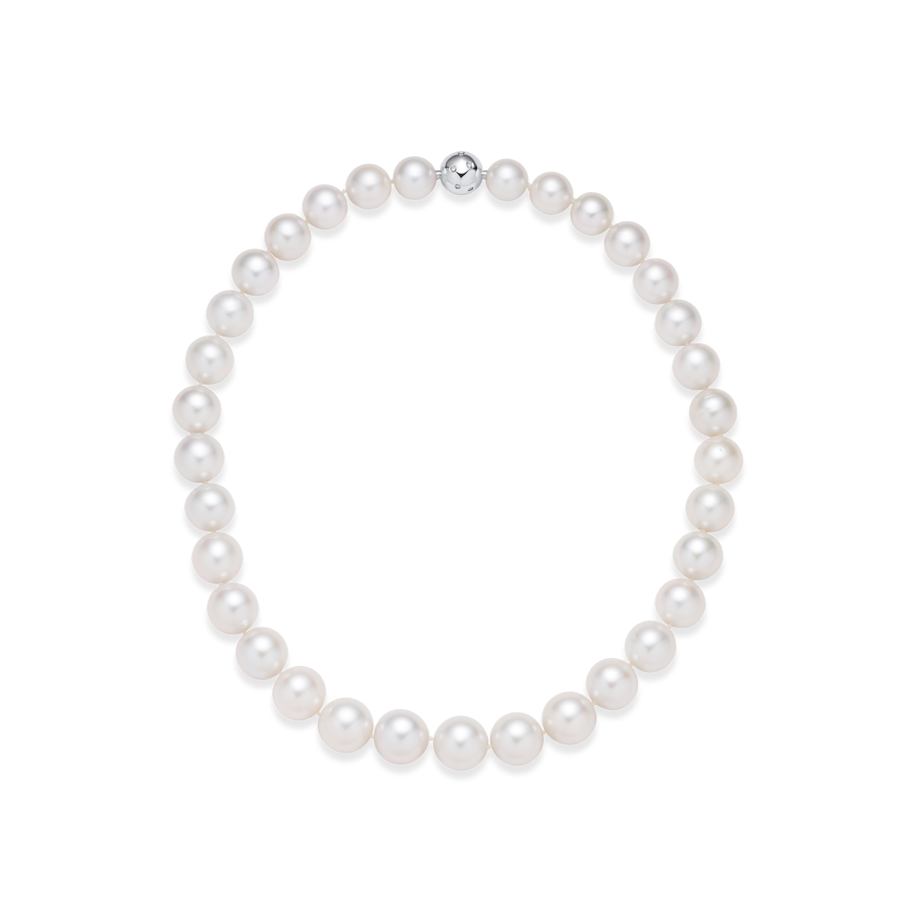 South Sea Pearl Necklace With Diamond Set Clasp