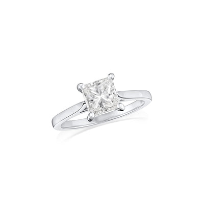 1.13cts Princess Cut Diamond Solitaire Ring