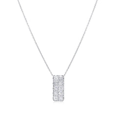 5.17cts Ice Cube Diamond-Set Platinum Pendant