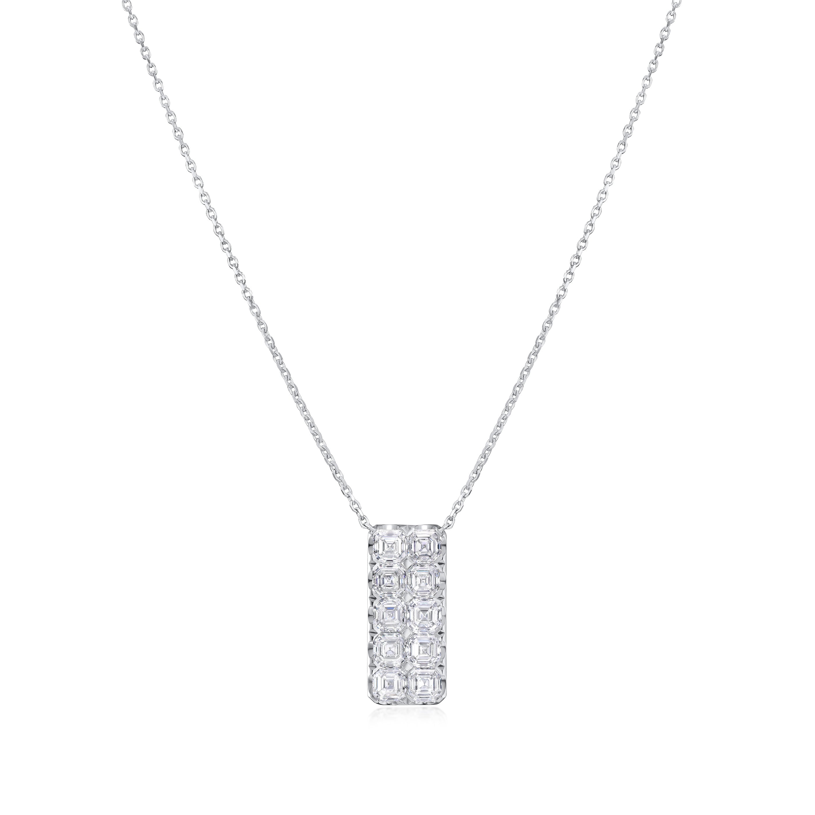 5.17cts Ice Cube Diamond-Set Platinum Pendant